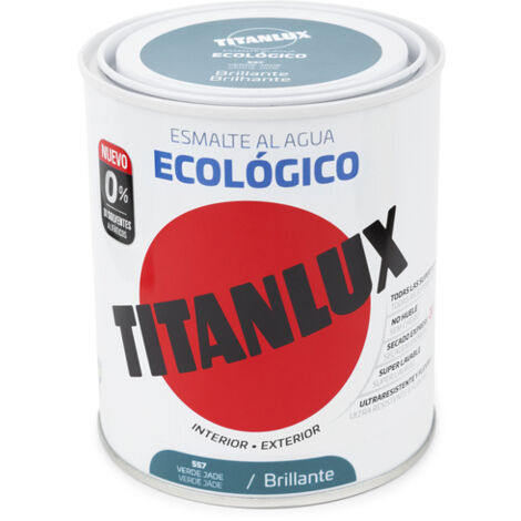 Titanlux Ecológico Esmalte al agua mulisuperficie Brillante Verde Jade 750 ml