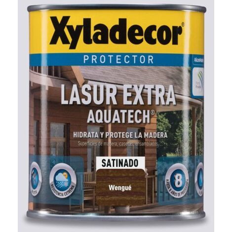 Xyladecor Lasur Extra Satinado Aquatech para madera Wengué 750 ml (1/4)