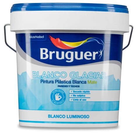 PINTURA PLÁSTICA INTERIOR BLANCO GLACIAR MATE 4L 5208049 BRUGUER