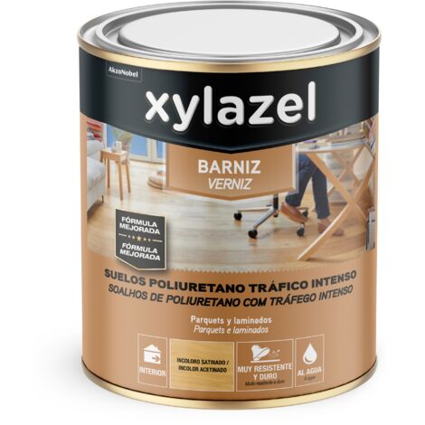 Xylazel Barniz al agua para Suelos Satinado Incolor 750 ml
