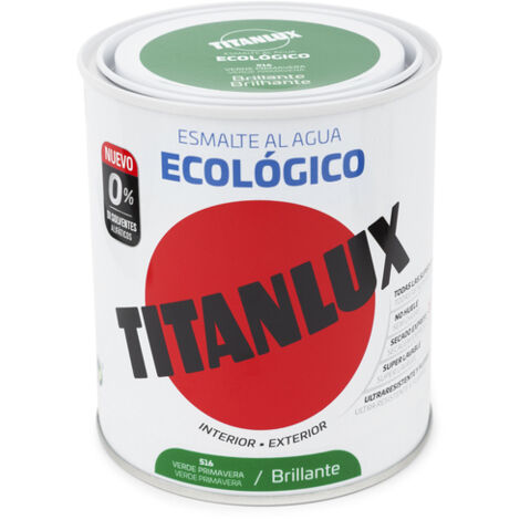 Titanlux Ecológico Esmalte al agua mulisuperficie Brillante Verde Primavera 750 ml