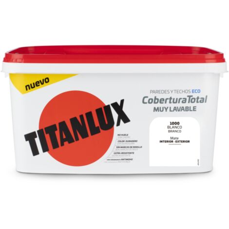 Titanlux Cobertura Total pintura para paredes Blanco 4L - cubeta (1/2)