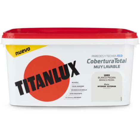 Titanlux Cobertura Total pintura para paredes Blanco Piedra 4L