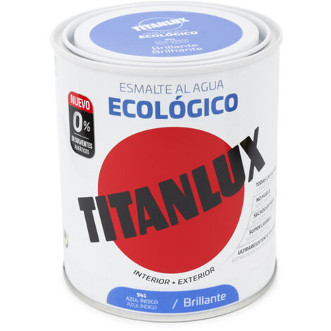 Titanlux Ecológico Esmalte al agua mulisuperficie Brillante Azul Índigo 750 ml