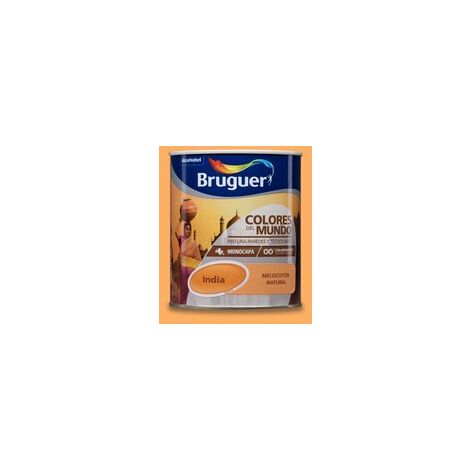 Bruguer Colores del Mundo Pintura para paredes monocapa India Melocotón Natural 750 ml
