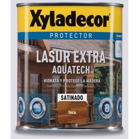 Xyladecor Lasur Extra Satinado Aquatech para madera Teca 750 ml