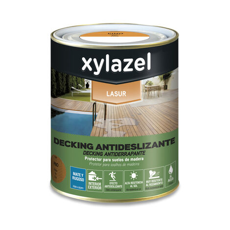 Xylazel Lasur Decking Antideslizante para suelo Satinado Pino 750 ml