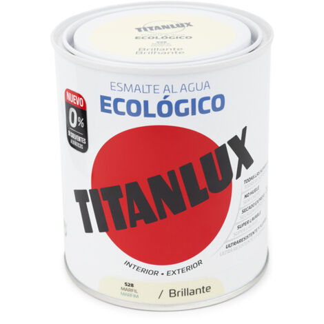 Titanlux Ecológico Esmalte al agua mulisuperficie Brillante Marfil 750 ml