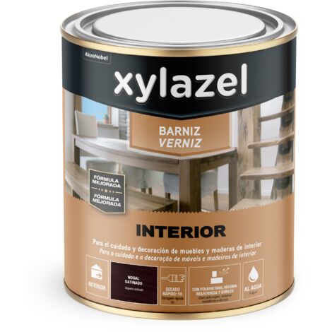 Xylazel Barniz Interior al Agua Satinado Nogal 750 ml