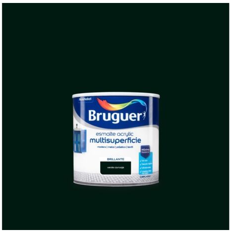 Bruguer Acrylic Multisuperficie Esmalte al agua Brillante Verde Carruajes 250 ml