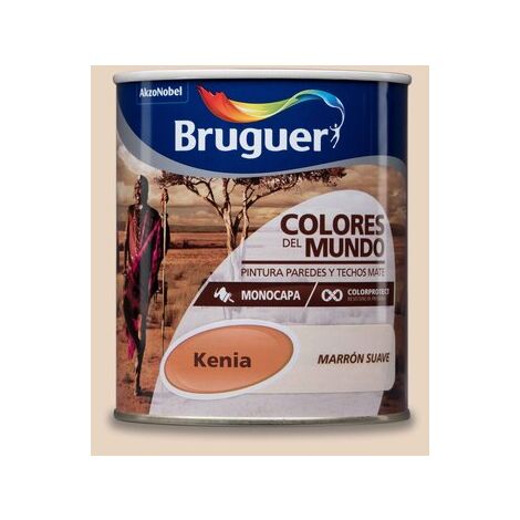Bruguer Colores del Mundo Pintura para paredes monocapa Kenia Marrón Suave 750 ml