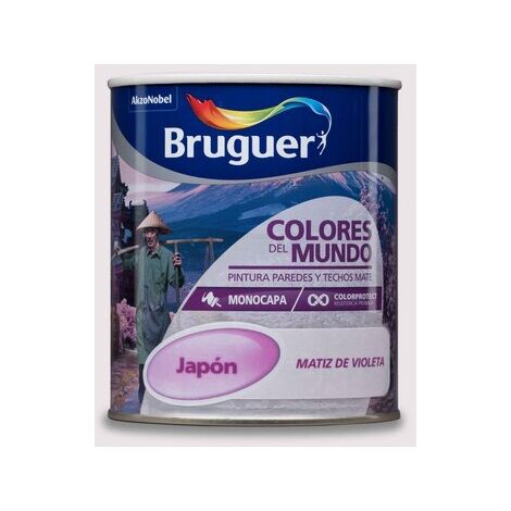 Bruguer Colores del Mundo Pintura para paredes monocapa Japón Matiz de Violeta 750 ml