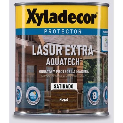 Xyladecor Lasur Extra Satinado Aquatech para madera Nogal 750 ml