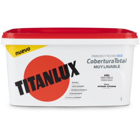 Titanlux Cobertura Total pintura para paredes Gris Hielo 4L