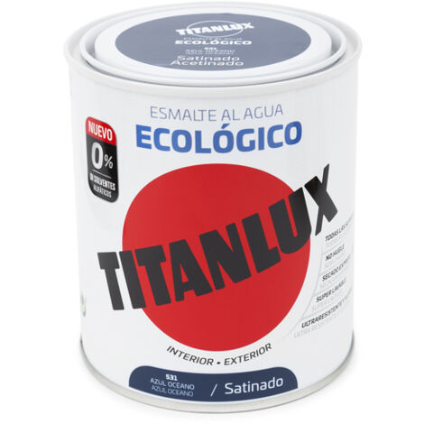 Titanlux Ecológico Esmalte al agua mulisuperficie Satinado Azul Océano 750 ml