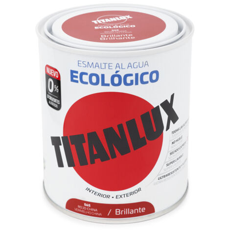 Titanlux Ecológico Esmalte al agua mulisuperficie Brillante Rojo China 750 ml