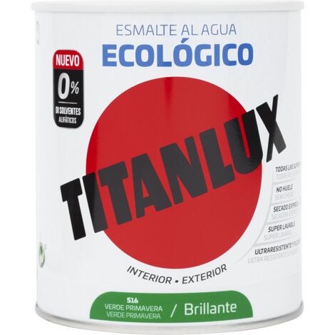 ESMALTE ECOLÓGICO AL AGUA BRILLANTE BLANCO 750ml TITANLUX 00T056634