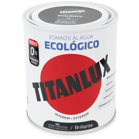 Titanlux Ecológico Esmalte al agua mulisuperficie Brillante Verde Carruajes 750 ml