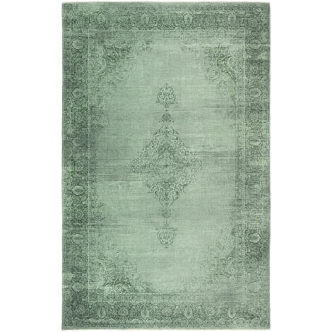 Tapis Vintage - Lavable - Antidérapant - Vert - 155x225cm