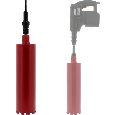 Diamantbohrkrone Ø 120 mm mit Adapter für Bohrmaschine und SDS-plus-Bohrhammer
