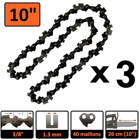 3x Kettensägenketten Für Stihl MS 271, 261, 291 | 45,7 Cm, Halbmeißel