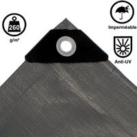 GT Garden – Stabile PE-Gewebeplane 3x4m, Grau, 200g/m² – Wasserdicht & UV-beständig