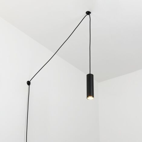 Minimalistische Pendelleuchte mit Kabel und Stecker „Rim“ - GU10