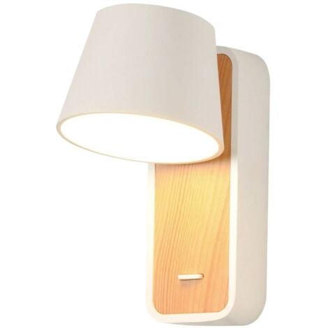 Schwenkbare LED-Wandleuchte „Koppen“ aus Holz für das