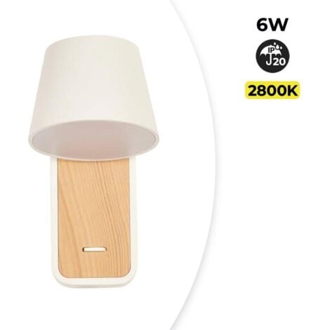 Schwenkbare LED-Wandleuchte „Koppen“ aus Holz für das