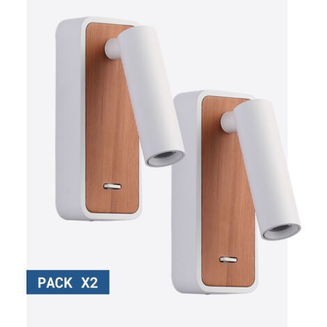 Pack x 2 - Lesewandleuchte IRENE - 3W - CREE Chip - Weiß