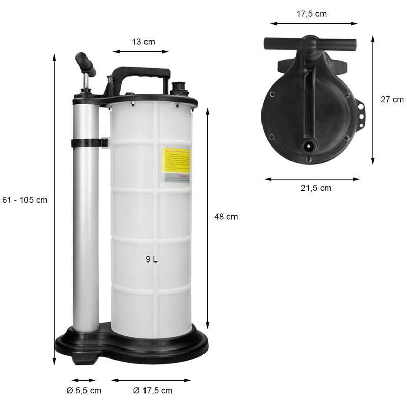 Ölabsaugpumpe Öl Absaugpumpe Handpumpe Saugpumpe Flüssigkeitsabsaugpumpe 7L/9L 