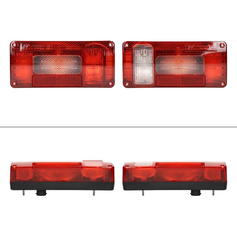 Rücklicht Heckanhänger Licht Universal Motorrad Parken Bremse Signal Licht  Anzeige Wasserdicht (schwarz rot) (1pcs)