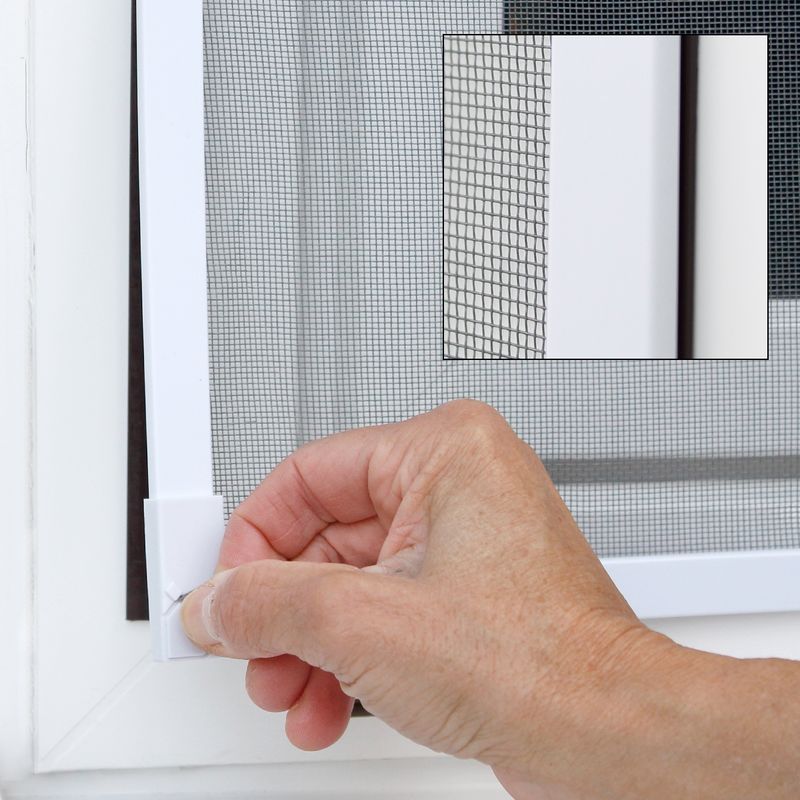 ECD Germany Insektenschutz Magnetfenster - 130x150 cm - Weiß - aus