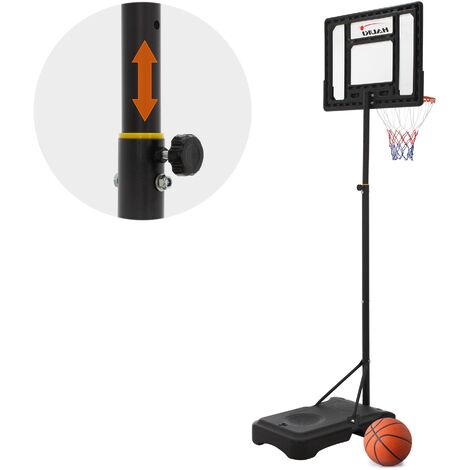 HOMCOM Kinder Basketballkorb mit Ständer schwarz, weiß, rot