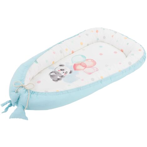 Babynest Kokon 100% Baumwolle - Multifunktionales Nestchen, Reisebett & Stillkissen, 50x80 Cm
