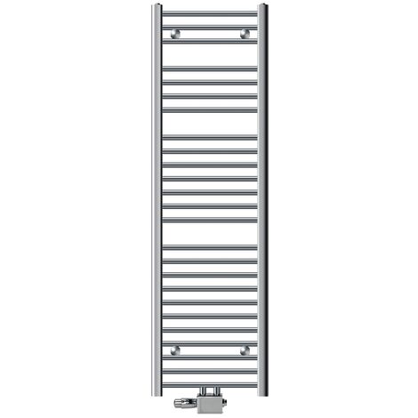 Badheizkörper Thermostat Anschlussgarnitur Mittelanschluss – Weiß/Anthrazit/Chrom, Inkl. Thermostat
