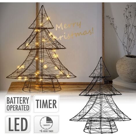 LED Metall-Tannenbaum  mit warmweißen LED beleuchtet