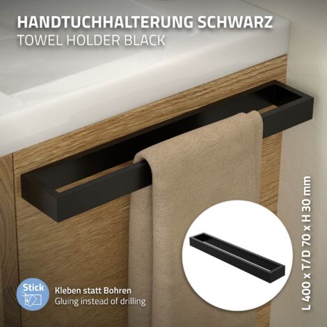 Aothpher Wandhalterung Für Badezimmer – Aus Stahl, Schwarz, Für Toilettenpapier, Handy & Kleinkram