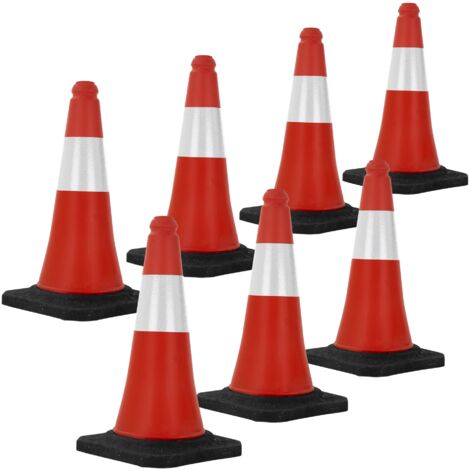 TRUTZHOLM Verkehrskegel 2er Set - Stapelbar, Flexibel, Bruchsicher - 44cm Mit Reflexstreifen