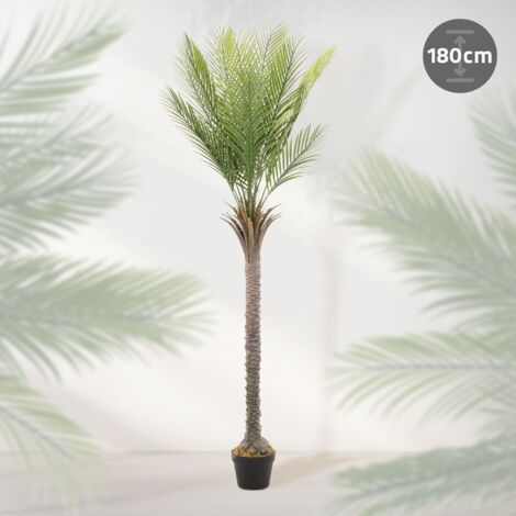 ML-Design Knstliche Palme 180 cm, Knstliche Pflanzen gro, Tropische  Kunstpalme, Kunstpflanze, Fake Plant Deko, Plastik Pflanze im Topf fr  Indoor/Outdoor, Kunstbaum wie echt fr Wohnzimmer Bro