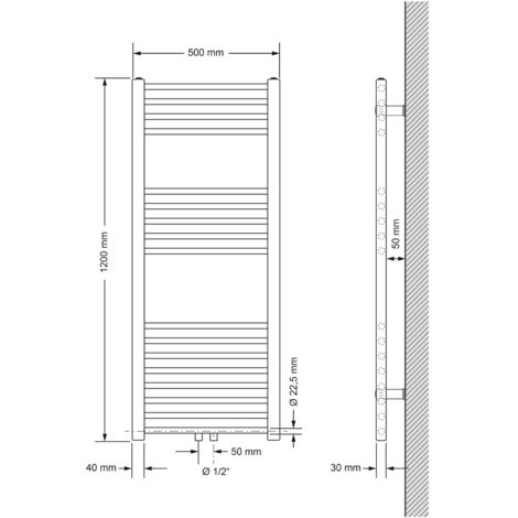 Mert Badheizkörper Comfort Mit Mittelanschluss Chr Produktbild-Vorschau 8