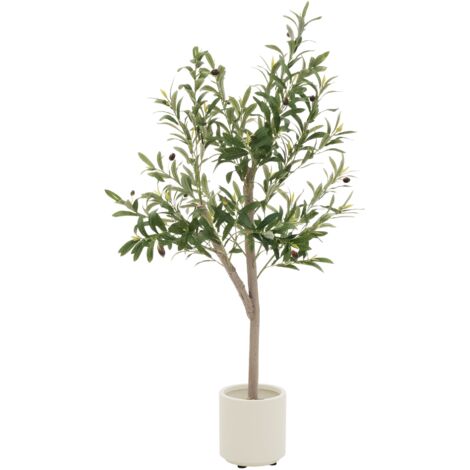 ML-Design Künstlicher Olivenbaum 210 cm, Künstliche Pflanzen groß