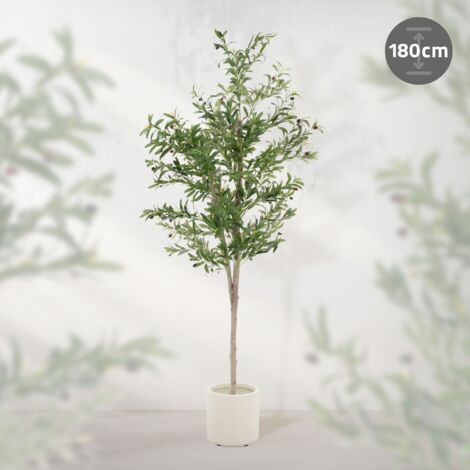 Künstlicher Olivenbaum 180cm groß Kunstpflanze Wohnzimmer Büro Deco