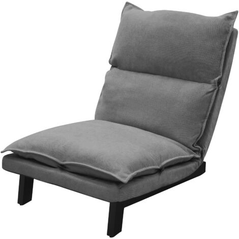 En.casa Bodensessel Mit Rückenlehne - Relaxsessel Mikrofaser 75x90x100cm