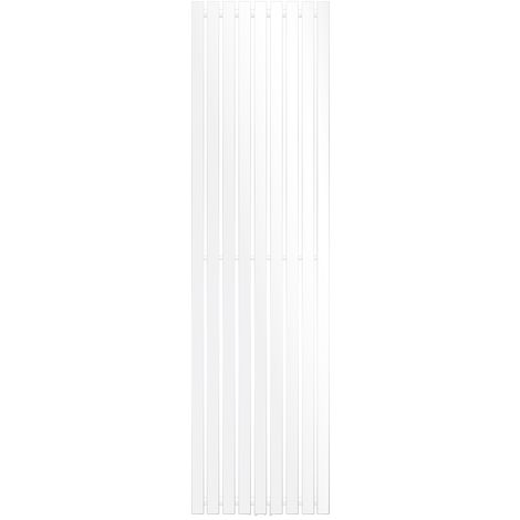 ECD Germany Paneelheizkörper Vertikal 480 x 1800 mm Weiß mit  Mittelanschluss, Design Flach Heizkörper Einlagig Badheizkörper
