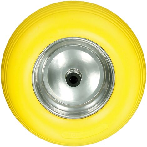 2 Schubkarrenräder Mit Achse - PU-Vollgummi 4.80/4 Produktbild-Vorschau 2