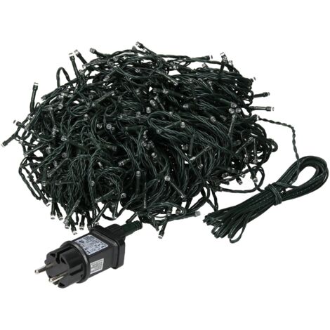 ECD Germany LED Cluster Lichterkette 36m, 480 LEDs Kaltweiß, mit Timer und 8 Leuchtmodi, strombetrieb, IP44, Innen/Außen, Weihnachtsbeleuchtung Weihnachtsbaum Büschel Lichterkette Büschellichterkette (1/5)