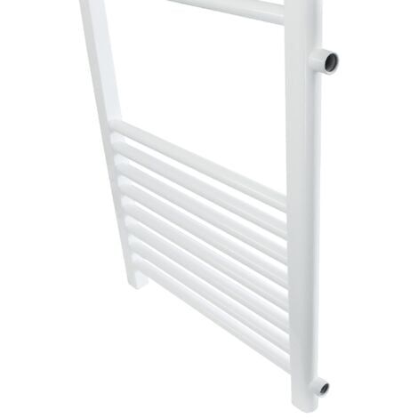 ECD Germany Renovierungsheizkörper Austausch - 600 x 1200 mm - Weiß - gerade mit Seitenanschluss 500 mm - Heizkörper Handtuchwärmer Handtuchtrockner Designheizkörper Badheizkörper