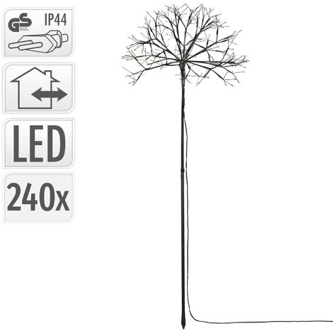 ECD Germany LED-Baum 100 cm mit 240 warmweiße LEDs, für Innen & Außen, IP44  Wasserdicht