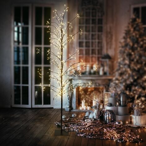 COSTWAY 180 cm LED Weihnachtsbaum, Tannenbaum mit Sternspitze und